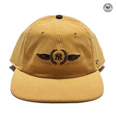 '47 SKY HIGH SNAPBACK CAP NEW YORK YANKEES【KHAKI】 (フォーティーセブン 帽子 通販 メンズ レディース 男 女 兼用 キャップ スナップバック コーデュロイ MLB ロゴ NY ニューヨークヤンキース)
