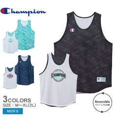 チャンピオン タンクトップ C3-BB354 メンズ リバーシブルタンク BASKETBALL CHAMPION カラー:01.ブラック  品番：2433-0513