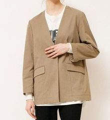 新品・未使用】conteアサライク ノーカラージャケット - メルカリ