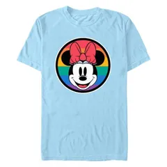 【送料無料】 ディズニー メンズ Tシャツ トップス Disney's Minnie Mouse Proud Minnie Men's Graphic Tee Light Blue