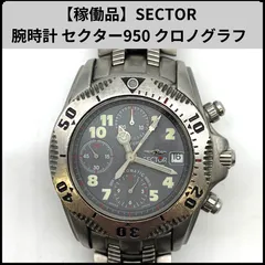 【新品電池】SECTOR 950 チタン クロノグラフ ダイバー 腕時計 S-1109| セクター 950クロノグラフ チタン製 希少赤文字盤