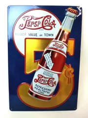 ペプシ PEPSI エンボス メタルサイン ブリキ 看板 GOLDEN ヴィンテージ風 アメリカン雑貨 壁掛け インテリア プレート