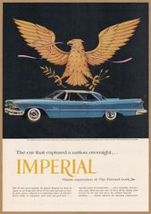 IMPERIAL CHRYSLER レトロミニポスター B5サイズ 複製広告 ◆ アメ車 クライスラー インペリアル イーグル USAD5-514
