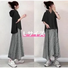 セットアップ アシンメトリースカート パーカー ロングスカート Lサイズ