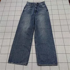 ◇ Θ AZUL BY MOUSSY アズール バイマウジー コットン100％ デニム パンツ サイズS ライトブルー系 レディース E  【1509180012180】