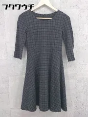 ◇ BEAMS LIGHTS ビームス ライツ バックジップ チェック 長袖 膝丈 ワンピース サイズ36 グレー ブラック レディース 【中古】 【1002801020910】のサムネイル