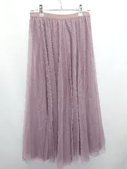 ◇ Θ fifth フィフス ロング丈 チュール スカート サイズ表記なし くすみピンク レディース E  【1410230014958】