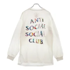 ANTI SOCIAL SOCIAL CLUB (アンチソーシャルソーシャルクラブ) バンダナ柄 ロゴ プリント クルーネック 長袖Tシャツ カットソー ホワイトのサムネイル