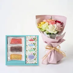 ホシファーム フリルブーケカラフル８本＆フィナンシェ ティー７個入