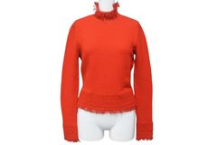 CHRISTIAN DIOR クリスチャンディオール ニット 9A13205330 ウール レーヨン ポリエステル レッド サイズ38 美品 中古 4b001959