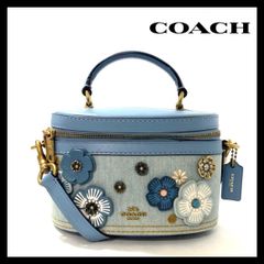 COACH お花モチーフ バックパック ブルー - メルカリ
