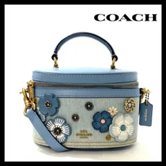 【COACH】ヘイデン トレイル ティーローズ 2Way バッグ 53740 レザー デニム ショルダーバッグ ハンドバッグ バニティ フラワー/花 コーチ (MM-544)