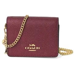 新品 コーチ COACH コインケース ショルダーミニウォレット ブラックチェリー