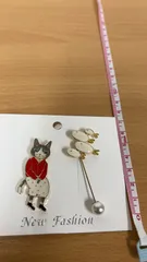 ピンバッジ　ネコ　ウサギ　ヤシの木　フラミンゴ　かわいい　11個セット　ピンズ　ブローチ