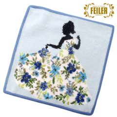 【新品 未使用】FEILER フェイラー ハンカチ タオル タオルハンカチ 25cm Miss Flower Blue 205 Jeans 花のドレス MissFlowerBlue