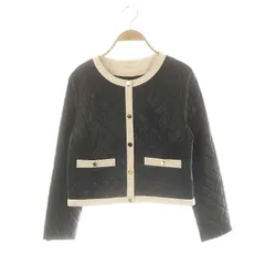 プロポーション ボディドレッシング PROPORTION BODY DRESSING 合皮キルトジャケット ノーカラー 中綿 M 黒 ブラック /MF ■OSのサムネイル