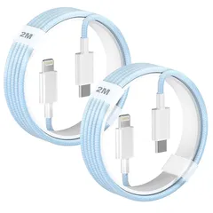 【新品】 iPhone 充電ケーブル タイプc 【純正品/MFi認証/PSE認証】 ライトニングケーブル USB-C Cable 【2M 2本】 アイフォン充電 急速充電＆高速データ同期 lightningケーブル iPhone/iPad/iPod lig 0