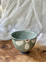 丹波焼　源右衛門窯　花柄ぐい呑