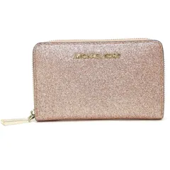 マイケルコース MICHAEL KORS コインケース ミニ財布 ラウンドファスナー ピンクラメ