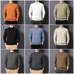 [L]秋冬 コーデ メンズ  服 シンプル ファッション オシャレ 大人 かっこいい 大きいサイズ ストリート 紳士服 ハーフ タートルネックセーター 無地 スリムフィット ビジネス シーン インナー 長袖 セーター アメリカン ハイエンド シャツ