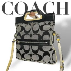 4990 COACH コーチ 2wayハンドバッグ シグネチャー柄 キャンバス