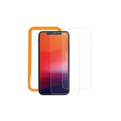 NIMASO ガラスフィルム iPhone 11 Pro Max/Xs Max (xsmax) 用 強化 ガラス 液晶 保護 フィルム 2枚セット ガイド枠付き NSP20F77 0