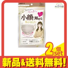 ビースタイル マスク プリーツタイプ ふつうサイズ  ミルクティーベージュ 5枚入 2個セット まとめ売り