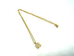 ■極美品■ NINA RICCI ニナリッチ ラインストーン キューブ ネックレス ペンダント アクセサリー レディース ゴールド系 DI9466