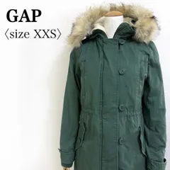 GAP モッズコート XXS カーキ 内ボア付き ファー取り外し可 レディース アウター 冬 防寒 ミリタリー ジャケット