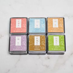 （6点セット）シヤチハタ いろもよう わらべ くすみパステルセット _