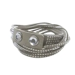 スワロフスキー SWAROVSKI ラインストーン ブレスレット グレージュ
