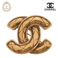CHANEL シャネル ココマーク マトラッセ ブローチ GP（ゴールドメッキ） ゴールド ブローチ レディースブローチ ハイブランド【中古】【送料無料】