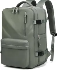 SUNOGE リュック ビジネス メンズ レディース リュックサック バックパック 大容量 シューズ入れ PCバッグ カバン 2WAY 旅行 USBポート付 防水 撥水加工 盗難防止 多機能 耐衝撃( 2.拡張型 ライトグリーン,  2.拡張型)