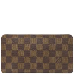 ルイヴィトン LOUIS VUITTON 長財布 ポルトモネジップ ダミエキャンバス ダミエエベヌ　 ゴールド金具 茶 ラウンドファスナー  N61728 CA1003【中古】