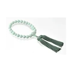 京念珠 ビルマ翡翠（男性用片手持ち）
