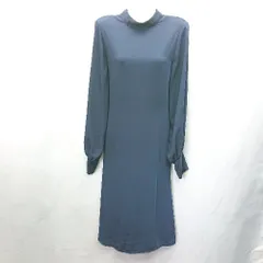 ◇ apart by lowrys 裏地あり シンプル 長袖 ロング丈 ワンピース サイズL ネイビ－系 レディース E  【1404240000322】