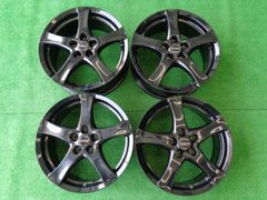 7J-17インチ 5H114.3 +50 73π ボルベット タイプF 中古 アルミ ホイール 4本 ルノーなどに♪