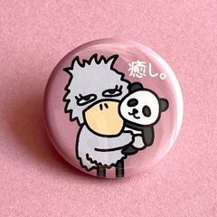 『ハシビロコウの癒し缶バッジ🐼🐦』