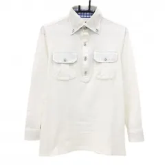 キャロウェイ 長袖ポロシャツ 白×ブルー 胸ポケット メンズ M ゴルフウェア Callaway