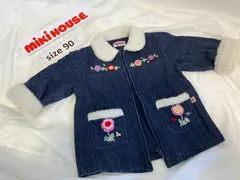 83ミキハウスmikihouse90size 昭和レトロお花ジャケット