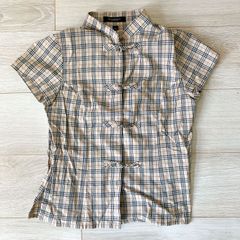 BURBERRY・バーバリー・ノースリーブシャツ・ノバチェック【140A】