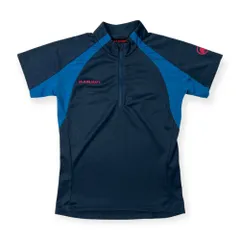 ▲MAMMUT 吸汗速乾 ポーラテックパワードライ ハーフジップシャツ TRAIL LIGHT ZIP LS MEN ブルー/チャコール アジアS 美品!!!▲ △MAMMUT 吸汗速乾 ポーラテックパワードライ ハーフジップ