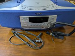 整備済　SONY　ソニー　ZS-M35　ブルー　パーソナルMDシステム(CD/MDシステム)(ラジカセ形状)