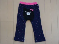 ダブルB double-b ミキハウス miki house アウトレット 子供服 男の子 女の子 90cm ベビー服 パンツ ロング丈 カットソー ブラックベアー 黒熊 紺 星柄 春 夏 秋 冬 ★3 ボーイズ ガールズ キッズ 【中古】