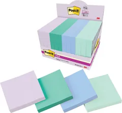 b.マルチカラー2 ポストイット 付箋 強粘着 ノート マルチカラー2 75×75mm 90枚×12冊 6541SS-MC-2