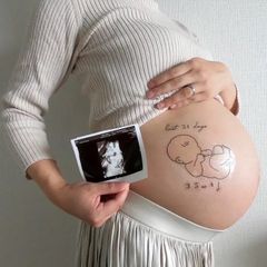 【半額以上】マタニティペイントシール マタニティフォトシール blanco ブランコ 妊婦 妊娠 赤ちゃん baby 週数 セルフマタニティフォト ベリーペイントシール セルフマタニティフォト