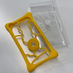L0020 【新品】Bone collection Smartphone case スマートフォンケース  5.0-6.4インチ BubbleTie Lサイズ 黄　イエロー