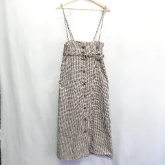 ◇ ◎ ⊇ mysty woman ミスティウーマン 総柄 ロング ワンピース サイズF ブラウン系 レディース E  【1409100063011】