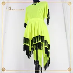 社交ダンス 衣装 スタンダード ラテン セットアップ ツーピース レッスンウェア パーティー ブラック系 黒 ライトグリーン系 黄緑 蛍光グリーン ラインストーン 派手 目立つ レディース 蛍光 イベント ファッション レディース用 伸縮性