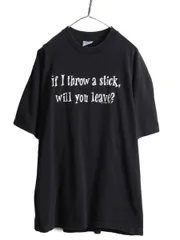 【お得なクーポン配布中!】 90s ジョーク メッセージ プリント Tシャツ XL 黒 オールド アート